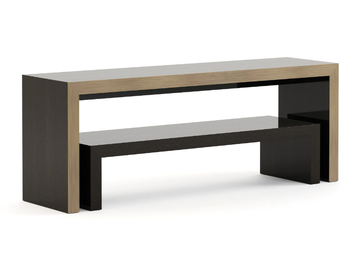 BRIDGE - Rectangular wood veneer console table by Stylish Club