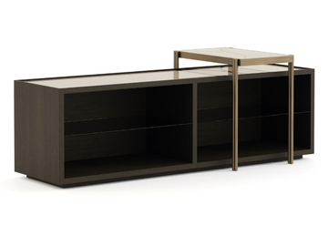 CLUB - Rectangular wood veneer console table by Stylish Club