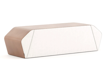 COCKTAIL - Upholstered rectangular velvet pouf by Stylish Club