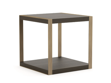 EMPIRE - Square brass and wooden side table by Stylish Club