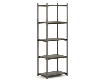 HER - Open stainless steel and wood bookcase by Stylish Club