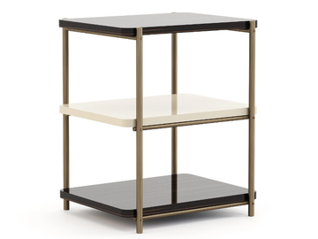HER - Square bronze and wooden side table by Stylish Club