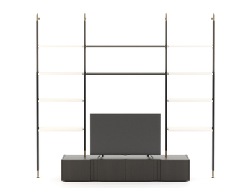 HIS - Sectional wall-mounted bookcase with TV stand by Stylish Club