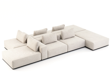LANDFORM - Sectional double-sided fabric sofa by Stylish Club