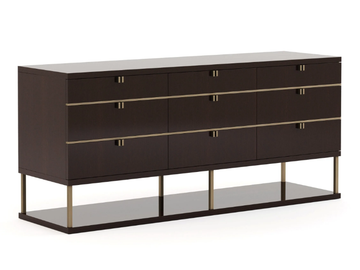 MANHATTAN - Wood veneer chest of drawers by Stylish Club