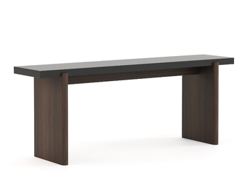 NATUR - Walnut mate consolle with black mate lacquered top by Stylish Club