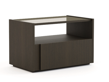 SEVILHA - Rectangular walnut bedside table with drawers by Stylish Club