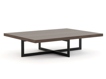 SLENDER - Low rectangular walnut side table by Stylish Club