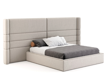 SUBLIME - Fabric double bed with high headboard by Stylish Club