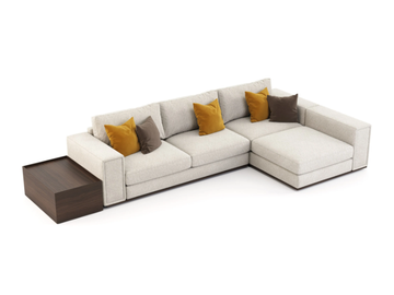 SUBLIME - Velvet sofa with chaise longue by Stylish Club