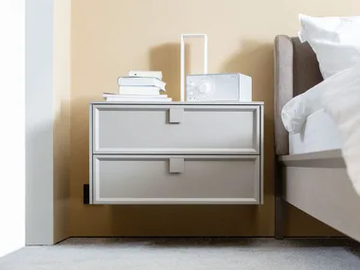 ARTAYO - Wall-mounted bedside table with drawers by Sudbrock Möbelhandwerk