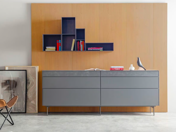 CUBO 146 - Steel and wood sideboard with drawers by Sudbrock Möbelhandwerk