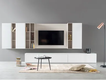 CUBO 97 - Wall-mounted TV wall system by Sudbrock Möbelhandwerk
