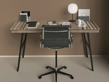 GATE - Rectangular ash writing desk by SVITANOK