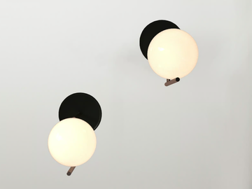 ZAHID - Glass and steel wall lamp by SVITANOK