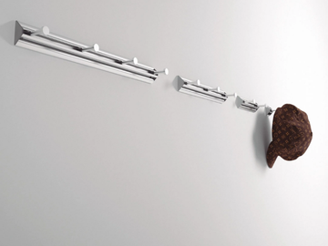 CLIMB - Wall-mounted aluminium coat rack by Systemtronic