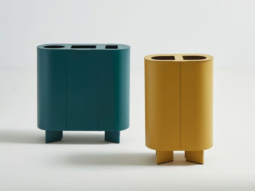 CROMA - Aluminium waste paper bin by Systemtronic