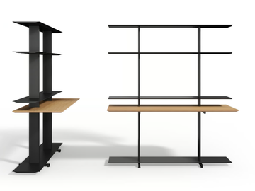 WING - Bookcase with secretary desk by Systemtronic