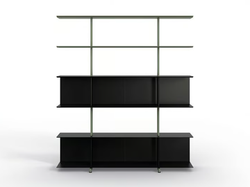 WING FREESTANDING - Open freestanding extruded aluminium office shelving by Systemtronic