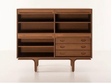 500/4 - Wooden sideboard with tambour doors by Tacchini