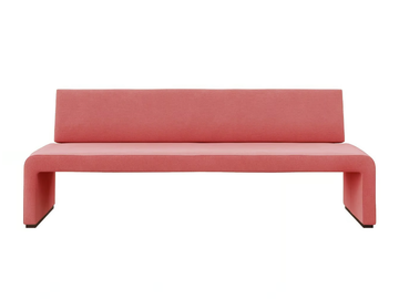 LABANCA - Fabric bench with back by Tacchini