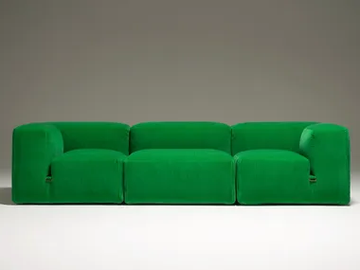 LE MURA - Modular 3 seater fabric sofa by Tacchini