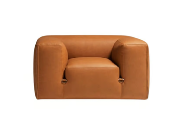 LE MURA - Modular leather armchair with armrests by Tacchini