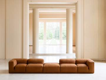 LE MURA - Modular leather sofa by Tacchini