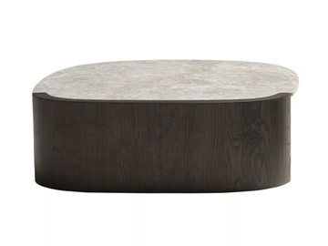 TRAMPOLINO - Square ash and marble coffee table by Tacchini