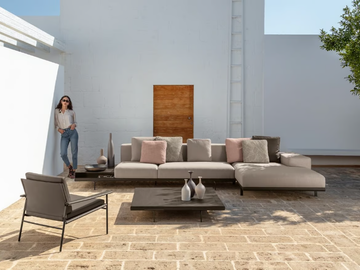 ALLURE - Fabric garden sofa with Accoya® wood frame by Talenti