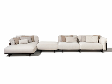 ARGO-WOOD - Sectional fabric garden sofa by Talenti