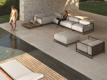 CASILDA - Corner modular fabric garden sofa by Talenti