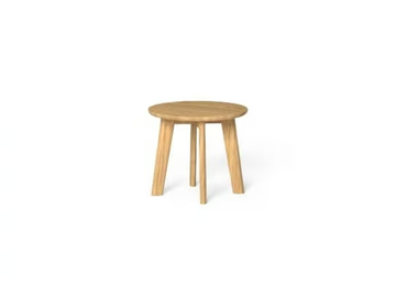 CLEOSOFT-WOOD - Low round teak coffee table by Talenti