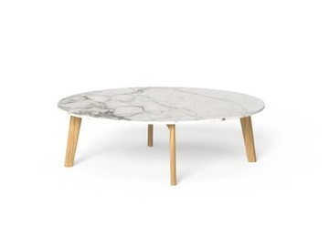 CLEOSOFT-WOOD - Round marble coffee table by Talenti