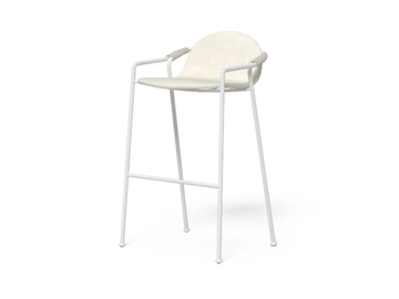 CORAL - High fabric and aluminum stool with footrest by Talenti