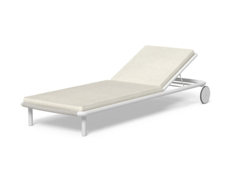 CORAL - Recliner fabric sun lounger with castors by Talenti
