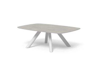 CORAL - Rectangular low porcelain stoneware garden side table by Talenti