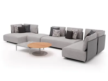 LEAF SOFT - Sectional fabric garden sofa by Talenti