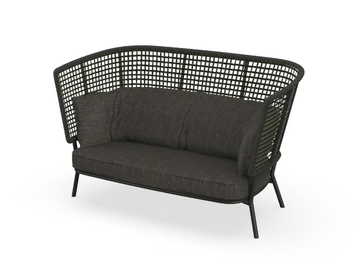 MOON ALU - High-back fabric garden sofa by Talenti
