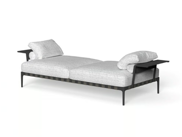 SALINAS - Fabric garden bench with removable cover with armrests by Talenti