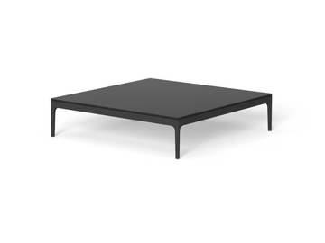 SALINAS - Low lava stone coffee table with aluminium frame by Talenti