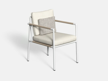 TRESSÉ - Fabric garden chair with armrests by Talenti
