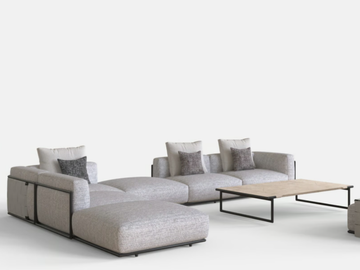 TRESSÉ - Sectional fabric garden sofa by Talenti