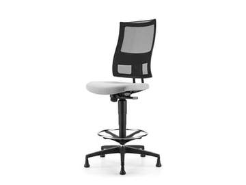 ALLYNET 1743 - Height-adjustable mesh drafting stool with 5-Spoke base by TALIN