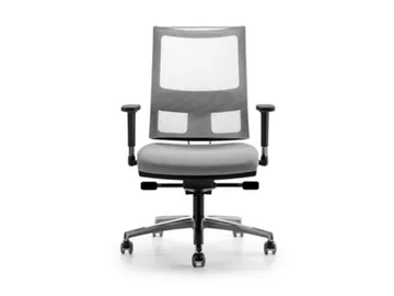 ALLYNET 1777 - Mesh office chair with castors with armrests with 5-Spoke base by TALIN