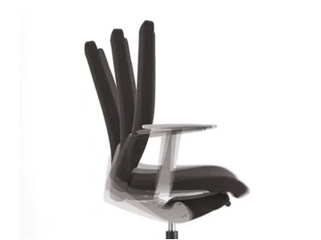 AVIAMID 3512 - Fabric office chair with castors with armrests with 5-Spoke base by TALIN