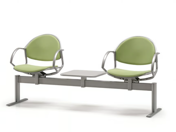 DELFI 086 B2T - Freestanding fabric beam seating with armrests by TALIN