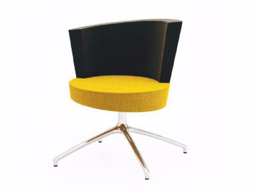 EL 1 - Swivel upholstered with 4-spoke base fabric easy chair by TALIN