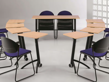 KOMBY 935 - Folding MDF bench desk with castors by TALIN