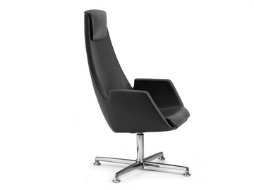NUBIA 2924 - Swivel high-back leather executive chair with 4-spoke base by TALIN